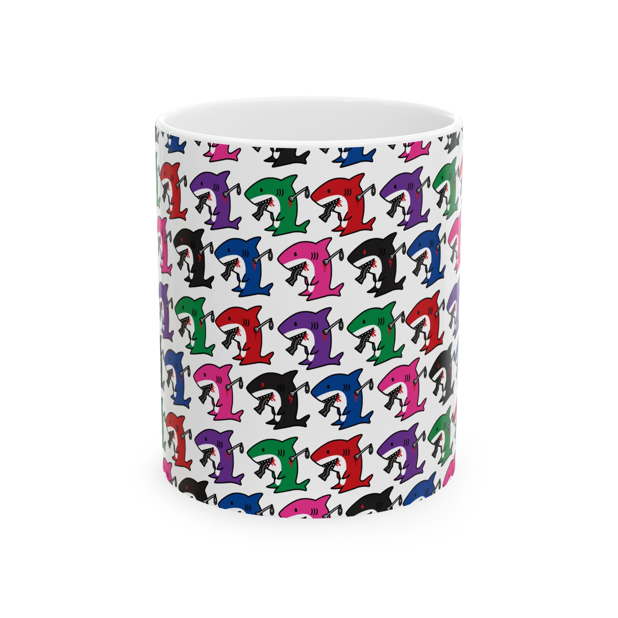 Colorfull Slit Gill Ceramic Mug, (11oz, 15oz)